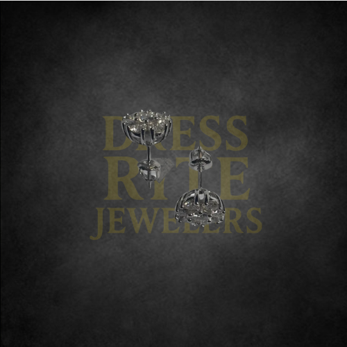 Moissanite Cluster Earrings