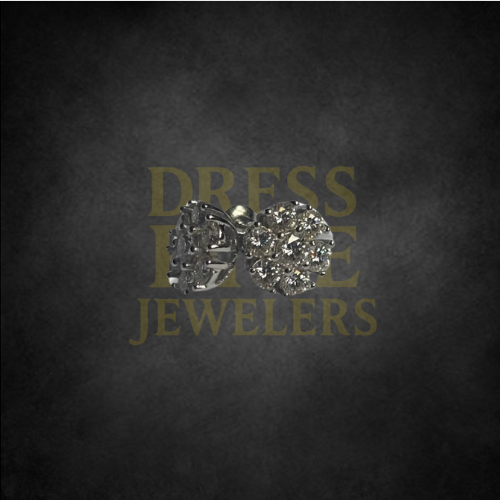 Moissanite Cluster Earrings