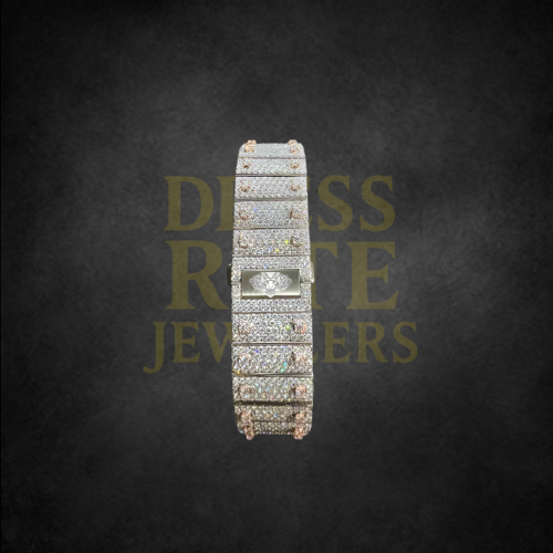 Rose Gold Two Tone Carti Style Watch - Skeleton