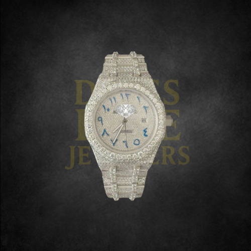 Arabic Number AP-Style Watch - Blue Numbers